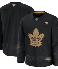 Men's Toronto Maple Leafs Fanatics Black 2024 Military Appreciation Practice Jersey