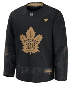 Men's Toronto Maple Leafs Fanatics Black 2024 Military Appreciation Practice Jersey