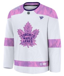 Men's Toronto Maple Leafs Fanatics White 2024 Hockey Fights Cancer Practice Jersey