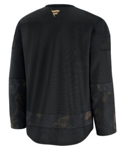 Men's Vancouver Canucks Fanatics Black 2024 Military Appreciation Practice Jersey