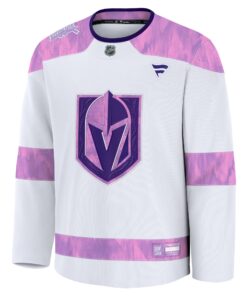 Men's Vegas Golden Knights Fanatics White 2024 Hockey Fights Cancer Practice Jersey