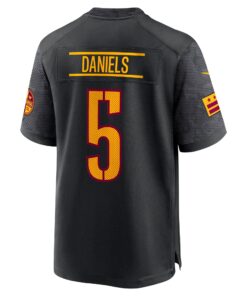 Men's Washington Commanders Jayden Daniels Nike Black Alternate Game Player Jersey