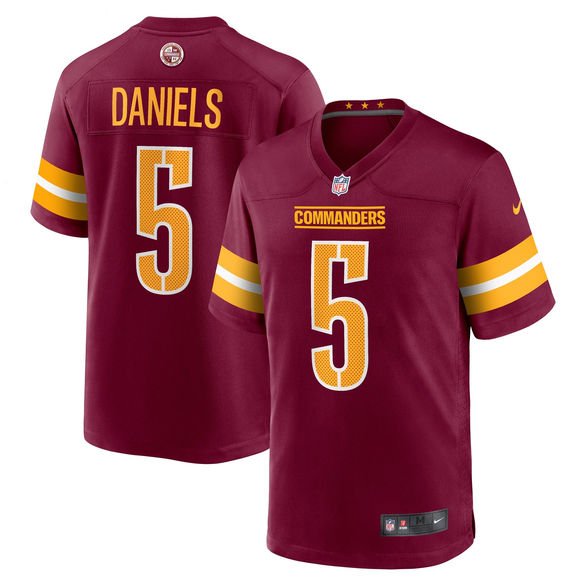 Men's Washington Commanders Jayden Daniels Nike Burgundy Player Game Jersey