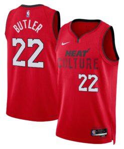 Miami Heat Nike City Edition Swingman Jersey 2024 - Red - Jimmy Butler - Unisex
