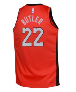Miami Heat Nike City Edition Swingman Jersey 2024 - Red - Jimmy Butler - Youth