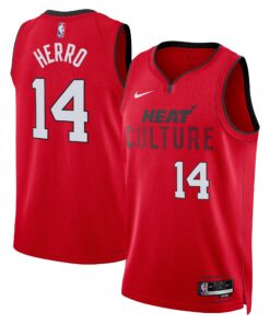 Miami Heat Nike City Edition Swingman Jersey 2024 - Red - Tyler Herro - Unisex