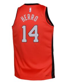 Miami Heat Nike City Edition Swingman Jersey 2024 - Red - Tyler Herro - Youth