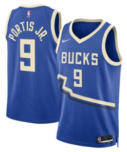 Milwaukee Bucks Nike City Edition Swingman Jersey 2024 - Royal - Bobby Portis Jr. - Unisex