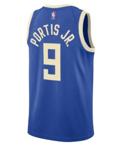 Milwaukee Bucks Nike City Edition Swingman Jersey 2024 - Royal - Bobby Portis Jr. - Unisex