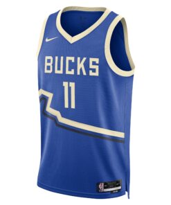 Milwaukee Bucks Nike City Edition Swingman Jersey 2024 - Royal - Brook Lopez - Unisex