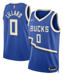 Milwaukee Bucks Nike City Edition Swingman Jersey 2024 - Royal - Damian Lillard - Unisex
