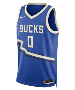 Milwaukee Bucks Nike City Edition Swingman Jersey 2024 - Royal - Damian Lillard - Unisex