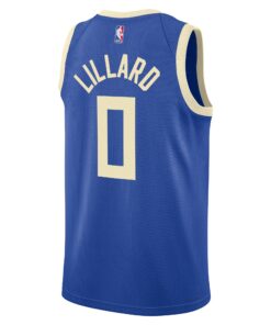 Milwaukee Bucks Nike City Edition Swingman Jersey 2024 - Royal - Damian Lillard - Unisex