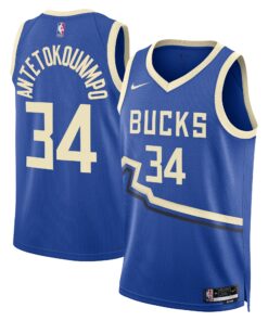 Milwaukee Bucks Nike City Edition Swingman Jersey 2024 - Royal - Giannis Antetokounmpo - Unisex