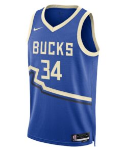 Milwaukee Bucks Nike City Edition Swingman Jersey 2024 - Royal - Giannis Antetokounmpo - Unisex