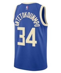 Milwaukee Bucks Nike City Edition Swingman Jersey 2024 - Royal - Giannis Antetokounmpo - Unisex