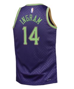New Orleans Pelicans Nike City Edition Swingman Jersey 2024 - Purple - Brandon Ingram - Youth