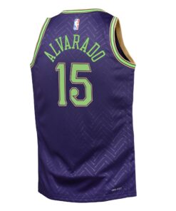 New Orleans Pelicans Nike City Edition Swingman Jersey 2024 - Purple - Jose Alvarado - Youth