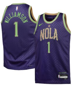 New Orleans Pelicans Nike City Edition Swingman Jersey 2024 - Purple - Zion Williamson - Youth