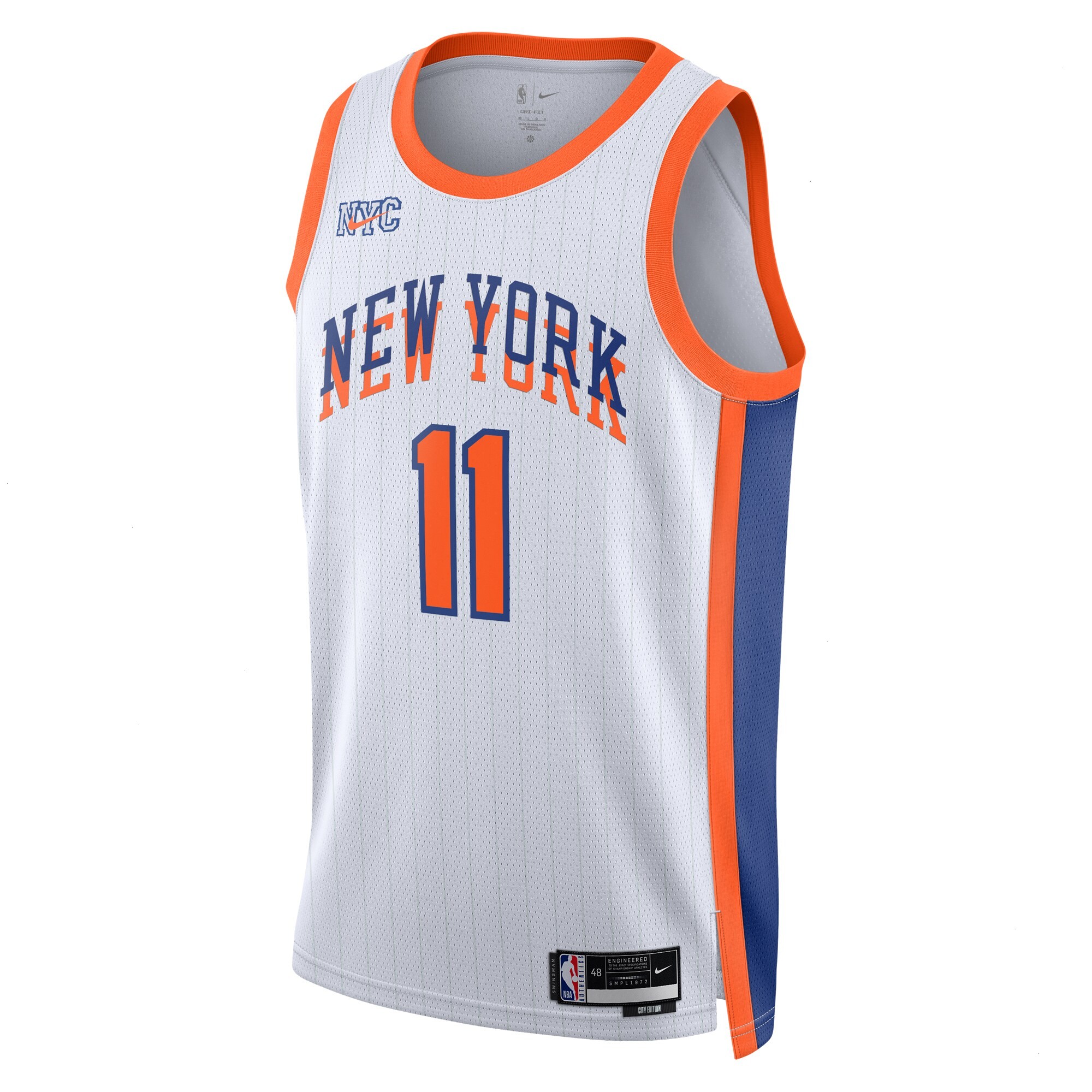 New York Knicks Nike City Edition Swingman Jersey 2024 - White - Jalen Brunson - Unisex