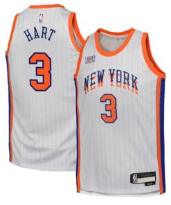 New York Knicks Nike City Edition Swingman Jersey 2024 - White - Josh Hart - Youth