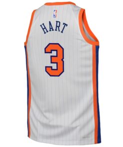 New York Knicks Nike City Edition Swingman Jersey 2024 - White - Josh Hart - Youth
