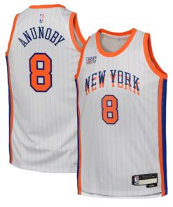 New York Knicks Nike City Edition Swingman Jersey 2024 - White - OG Anunoby - Youth