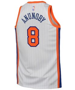 New York Knicks Nike City Edition Swingman Jersey 2024 - White - OG Anunoby - Youth