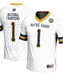 Notre Dame Fighting Irish GameDay Greats Unisex 2024 NCAA Men's Lacrosse National Champions Lightweight Fashion Jersey - White