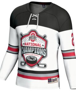 Ohio State Buckeyes GameDay Greats Unisex 2024 NCAA Women's Ice Hockey National Champions Fashion Jersey - White