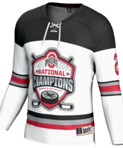 Ohio State Buckeyes GameDay Greats Youth 2024 NCAA Women's Ice Hockey National Champions Fashion Jersey - White