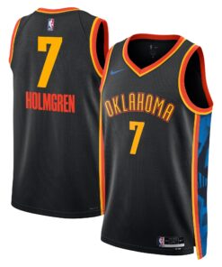 Oklahoma City Thunder Nike City Edition Swingman Jersey 2024 - Black - Chet Holmgren - Unisex