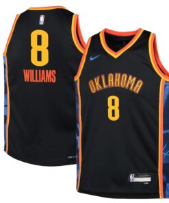 Oklahoma City Thunder Nike City Edition Swingman Jersey 2024 - Black - Jalen Williams - Youth