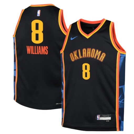 Oklahoma City Thunder Nike City Edition Swingman Jersey 2024 - Black - Jalen Williams - Youth