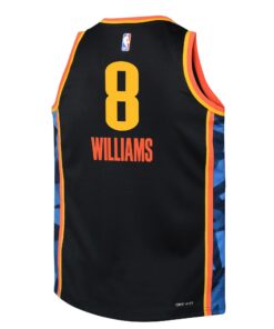 Oklahoma City Thunder Nike City Edition Swingman Jersey 2024 - Black - Jalen Williams - Youth