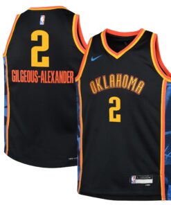 Oklahoma City Thunder Nike City Edition Swingman Jersey 2024 - Black - Shai Gilgeous-Alexander - Youth