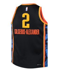 Oklahoma City Thunder Nike City Edition Swingman Jersey 2024 - Black - Shai Gilgeous-Alexander - Youth
