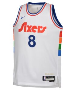 Philadelphia 76ers Nike City Edition Swingman Jersey 2024 - White - Paul George - Youth