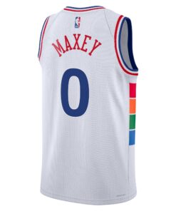 Philadelphia 76ers Nike City Edition Swingman Jersey 2024 - White - Tyrese Maxey - Unisex
