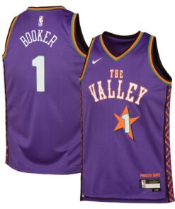 Phoenix Suns Nike City Edition Swingman Jersey 2024 - Purple - Devin Booker - Youth