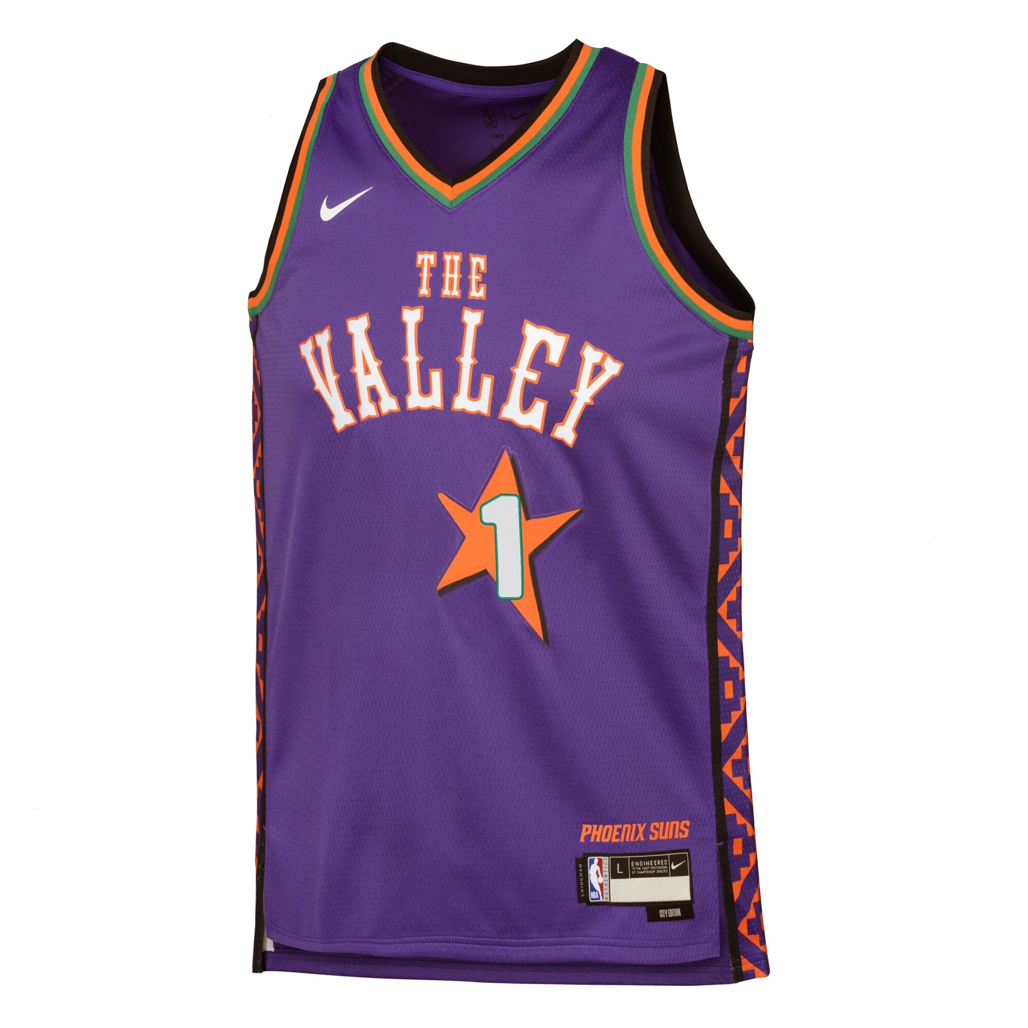 Phoenix Suns Nike City Edition Swingman Jersey 2024 - Purple - Devin Booker - Youth