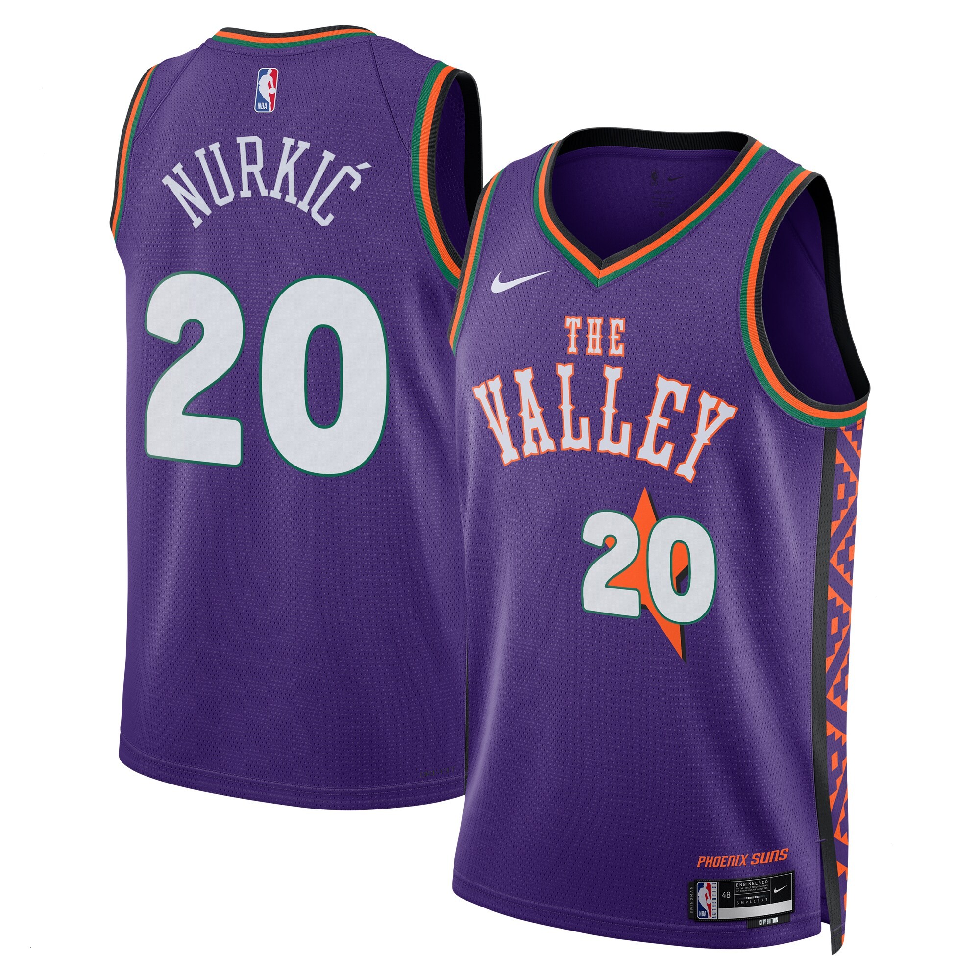 Phoenix Suns Nike City Edition Swingman Jersey 2024 - Purple - Jusuf Nurkic - Unisex