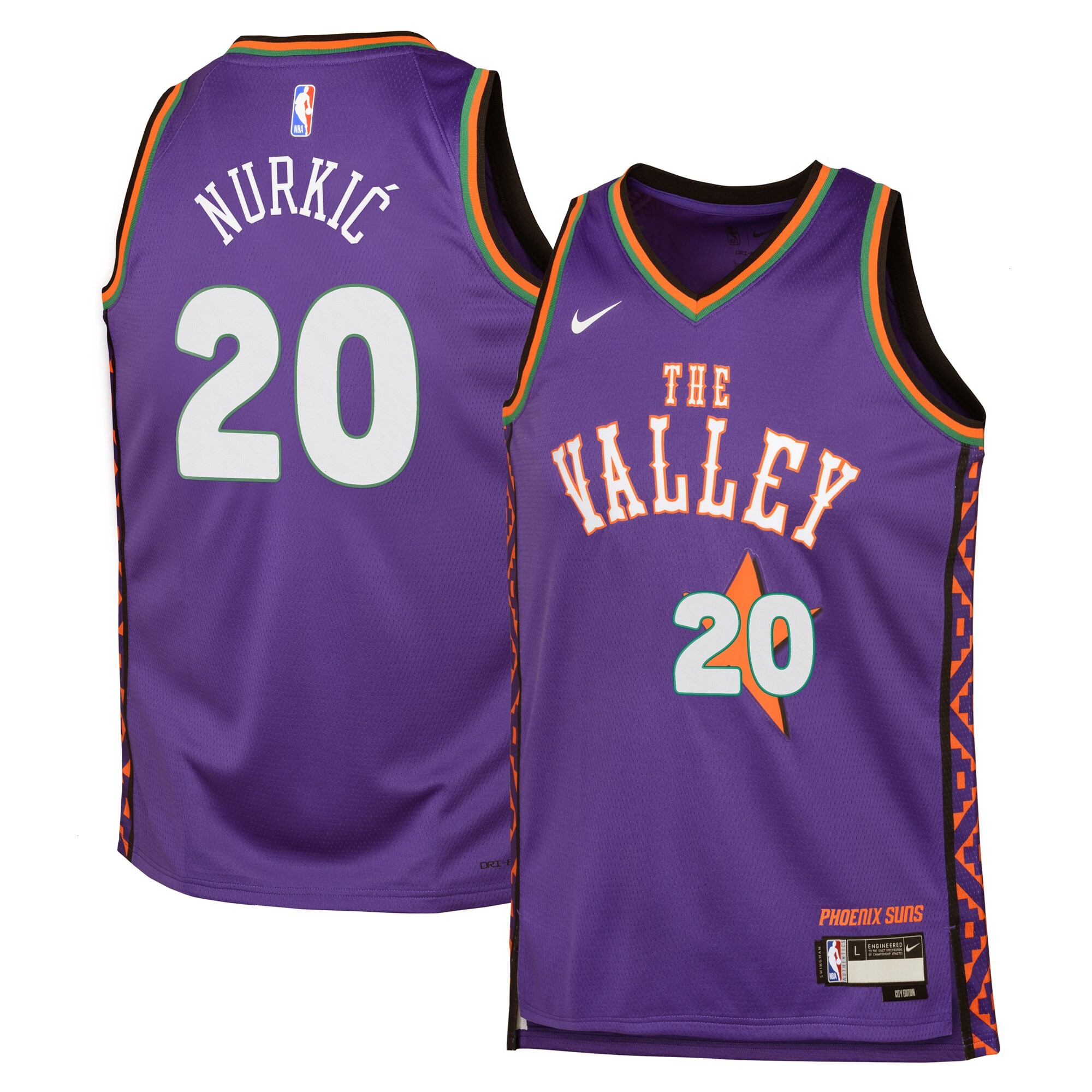 Phoenix Suns Nike City Edition Swingman Jersey 2024 - Purple - Jusuf Nurkic - Youth