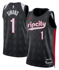 Portland Trail Blazers Nike City Edition Swingman Jersey 2024 - Black - Anfernee Simons - Unisex