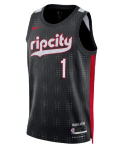 Portland Trail Blazers Nike City Edition Swingman Jersey 2024 - Black - Anfernee Simons - Unisex