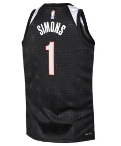 Portland Trail Blazers Nike City Edition Swingman Jersey 2024 - Black - Anfernee Simons - Youth