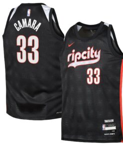 Portland Trail Blazers Nike City Edition Swingman Jersey 2024 - Black - Toumani Camara - Youth