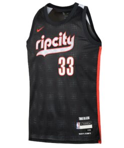 Portland Trail Blazers Nike City Edition Swingman Jersey 2024 - Black - Toumani Camara - Youth