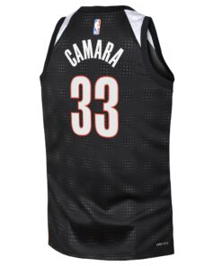 Portland Trail Blazers Nike City Edition Swingman Jersey 2024 - Black - Toumani Camara - Youth