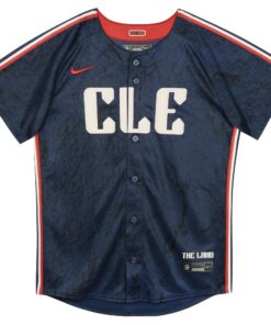 Preschool Cleveland Guardians Shane Bieber Nike Navy 2024 City Connect Limited Jersey
